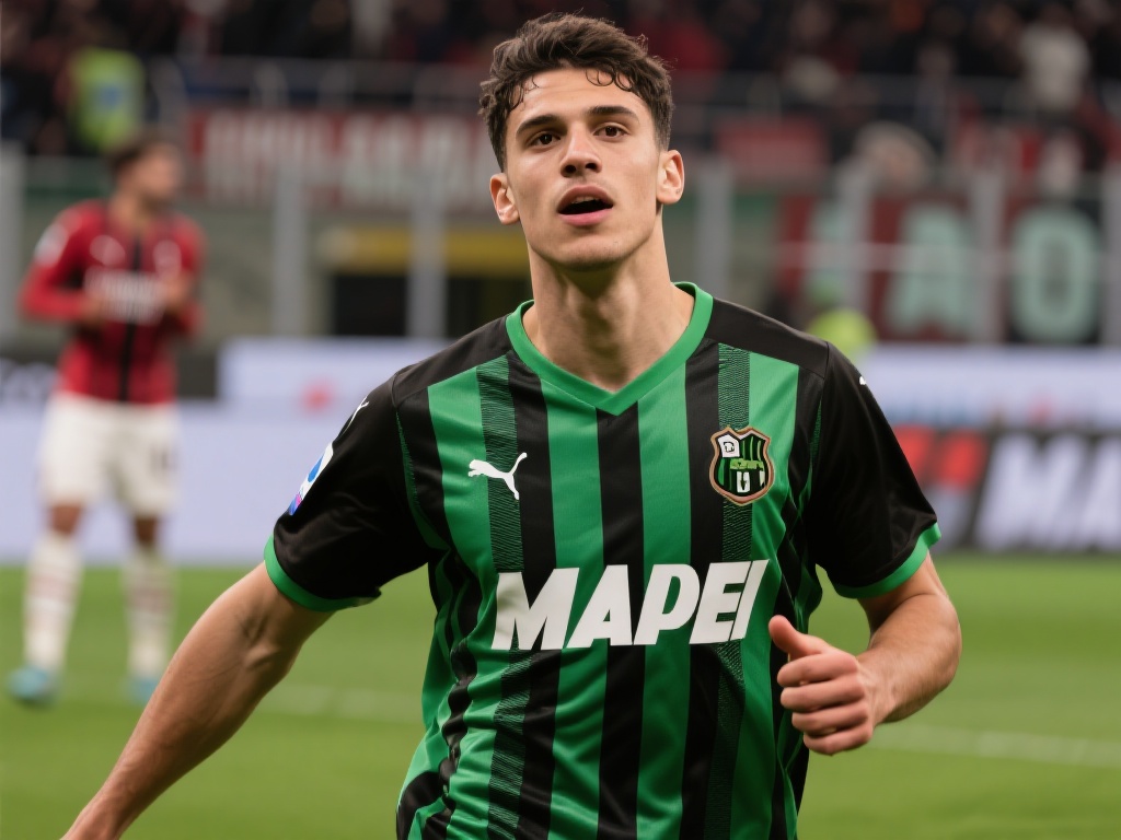 此外，在前锋线上，米兰的目光锁定在了萨索洛的年轻射