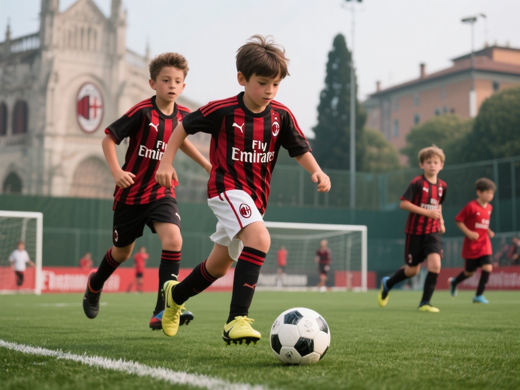 在意大利的足球圣地米兰，有无数怀揣梦想的少年在绿茵